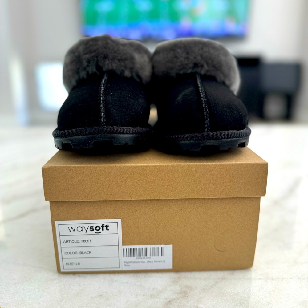 WaySoft Genuine Australian Sheepskin Women Slippers